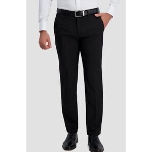 NWT Haggar H26 Men’s Stretch Straight Fit Dress Pants Black size 32x32